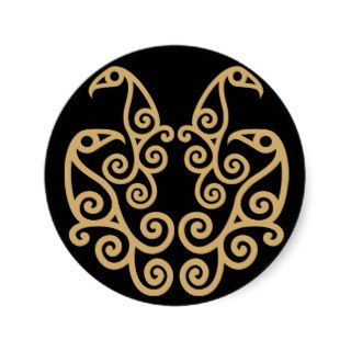 Celtic La Tene style art design of 4 birds Stickers