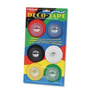 3 Pack Deco Bright Decorative Tape, 1/8" x 324", Red/Black/Blue/Green/Yellow, 6/Box by CHARTPAK/PICKETT (Catalog Category Paper, Pens & Desk Supplies / Tapes / Office Tapes)  Arts And Crafts Tapes 