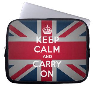 British Keep Calm Carry Laptop Protective Case Computer Sleeves