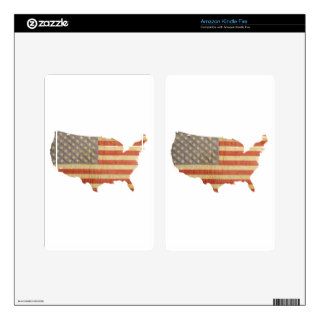 United States Country & Flag Skins Decals For Kindle Fire