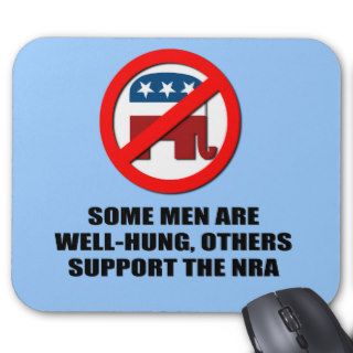 Some men are well hung, others support the NRA Mouse Pad