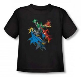 Jla Action Stars Toddler Black T Shirt JLA301 TT Shirt Size Toddler 2T Clothing