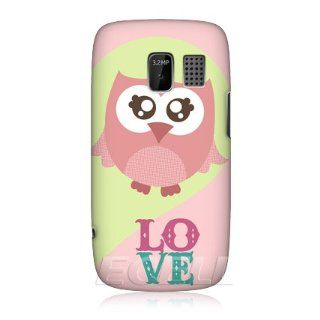 Head Case Designs Kawaii Pink Love Owl Hard Back Case Cover for Nokia Asha 302 Cell Phones & Accessories