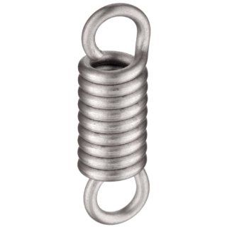 Associated Spring Raymond T41540 Extension Spring, 302 Stainless Steel, Metric, 5 mm OD, 1 mm Wire Size, 15.8 mm Free Length, 19.05 mm Extended Length, 50.6 N Load Capacity, 13.24 N/mm Spring Rate (Pack of 10)
