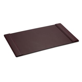 Chocolate Brown Leather Side Rail Desk Pad (38"x24") Dacasso Desk Pads