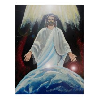 Jesus, The Light of the World christian art earth Posters