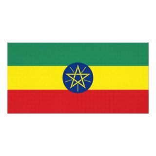 Ethiopia National Flag Customized Photo Card