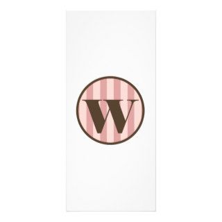 Monogram Letter W Gifts Rack Card Design