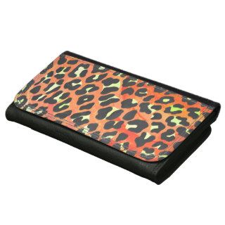 Leopard Orange and Yellow Print Wallets