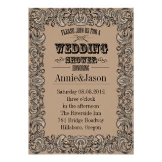 Sophisticated Western Wedding Shower invitation