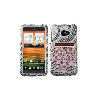 MYBAT Playful Leopard Diamante Phone Case Cover for HTC EVO 4G LTE Eforcity Cases & Holders