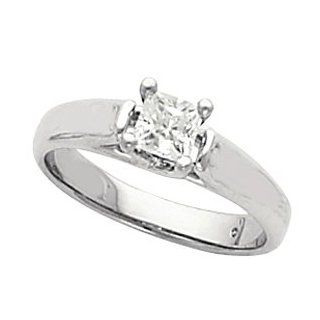 Platinum 1/2 CTW Engagement Ring by US Gems, Size 6 Jewelry