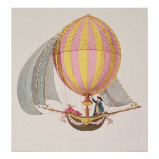 Design for a dirigible, French, c.1785 Print