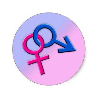 Connected Male and Female Symbols Stickers 001