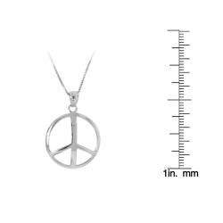 Sterling Silver Peace Sign Necklace Moise Sterling Silver Necklaces