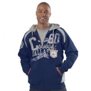Dallas Cowboys Retro Legends Full Zip Hoodie Sweatshirt (XL) Clothing