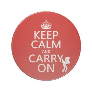 Keep Calm and Carry On (any background color) Drink Coasters