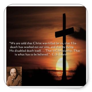 CS Lewis W/Christian Theme & Quote Gifts & Tees Stickers