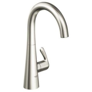 GROHE Ladylux 3 Single Handle Faucet in SuperSteel Infinity 30026DC0