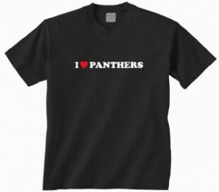 Gildan I Love Panthers T Shirt Novelty T Shirts Clothing