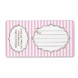 Candy Stripes Wrap Around Mailing Label