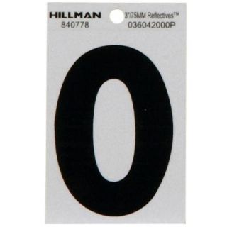 The Hillman Group 3 in. Vinyl Reflective Number 0 840778