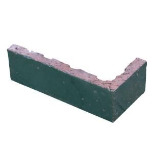 Gran Brique Jade 7.63 in. x 0.63 in. x 2.25 in. Glazed Corner Clay Brick 060000026
