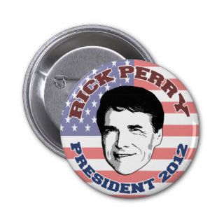 Rick Perry for President in 2012 Button