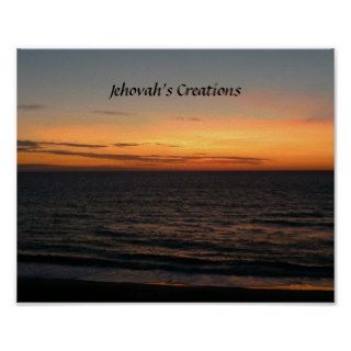 POSTER  "Jehovah's Creations"   "Atlantic Sunrise"