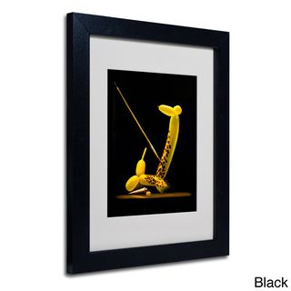 Roderick Stevens 'Balloon Giraffe' Framed Matted Art Trademark Fine Art Canvas