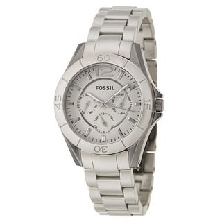 Fossil Women's 'Riley' Stainless Steel Ceramic Military Time Watch Fossil Women's Fossil Watches