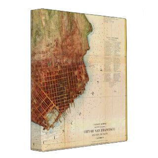 1859 Coast Survey Map of San Francisco Vinyl Binders