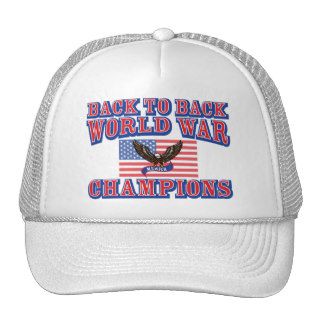 Back to Back World War Champions with Eagle Trucker Hats