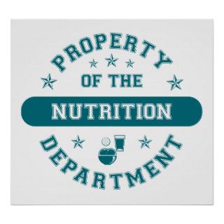 Property of the Nutrition Department Posters