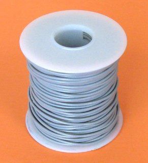 20 Ga. Grey Hook Up Wire, Solid 100' Electronics