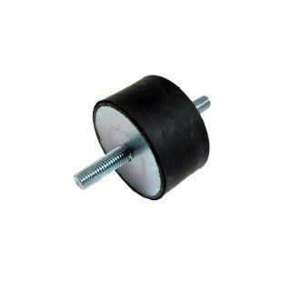 JW Winco 351.1 62 32 1/2 55 Series GN 351.1 Rubber Cylindrical Vibration Isolation Mount with 2 Threaded Studs, Inch Size, 2.44" Diameter, 1.25" Height, 1/2 13 Thread Vibration Damping Mounts