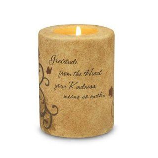 Comfort Candles Gratitude 4 In. Cylinder Candle   Pillars