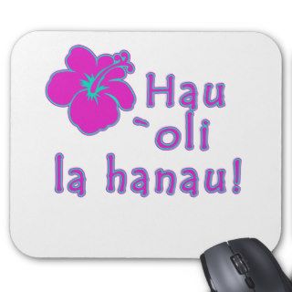 Happy Birthday In Hawaiian Mouse Pad