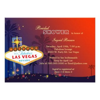 Fun, Glamorous Las Vegas Bridal Shower Invites