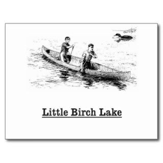 858 canoe sketch postcards