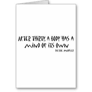 After Thirty quote Greeting Card