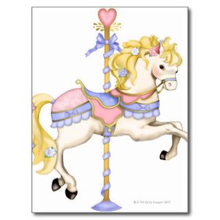 Merry Go Round Horse Post Card