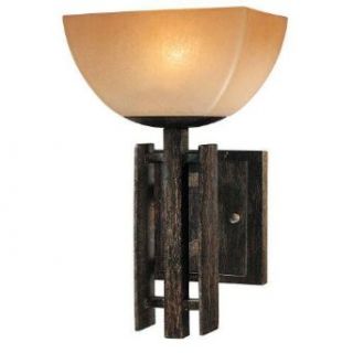 Minka Lavery 6270 357 Craftsman / Mission Up Lighting Wall Sconce from the Lineage Collection, Iron Oxide    
