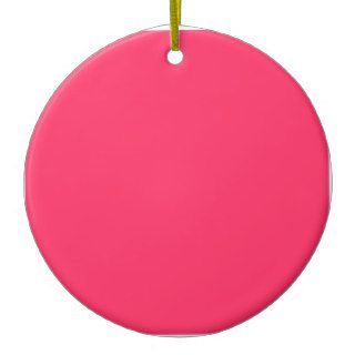 Solid Hot Pink Background Color FF3366 Background Christmas Ornaments