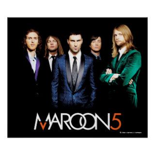 Maroon 5 Shiny Suits with Logo Poster Print