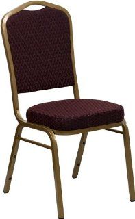 Flash Furniture FD C01 SILVERVEIN 3169 GG Hercules Series Crown Back Stacking Banquet Chair with Burgundy Fabric Silver Vein Frame  
