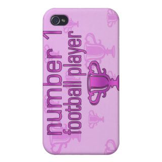Football Gifts for Her Number 1 Football Player iPhone 4 Case