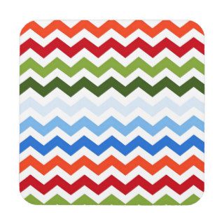 Zigzag Christmas color pattern Drink Coaster