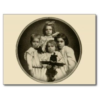 Victorian Children Funny Creepy Evil Demonic 1900s Postcard
