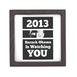 Barack Obama is Watching You Big Brother Parody Premium Jewelry Box